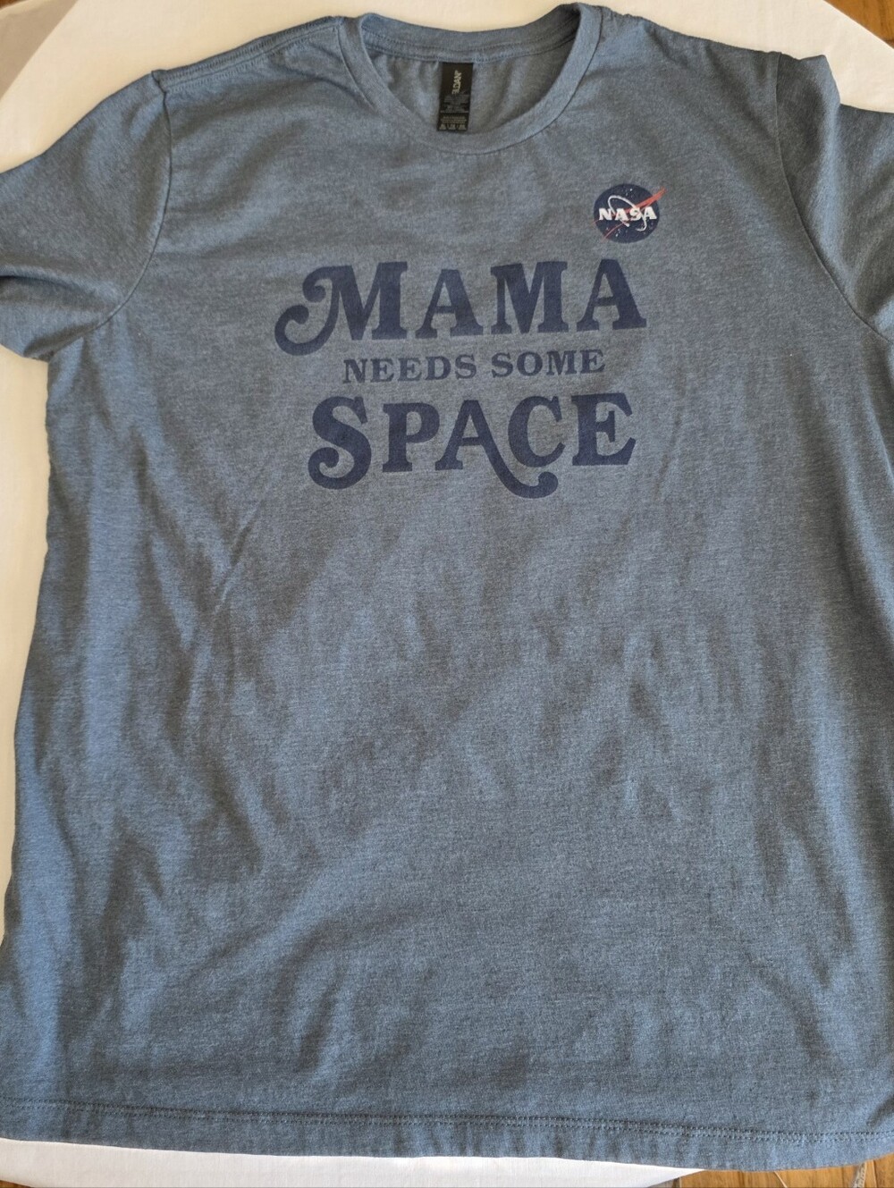 Gildan Blue 'Mama Needs Some Space' Short Sleeve Tee